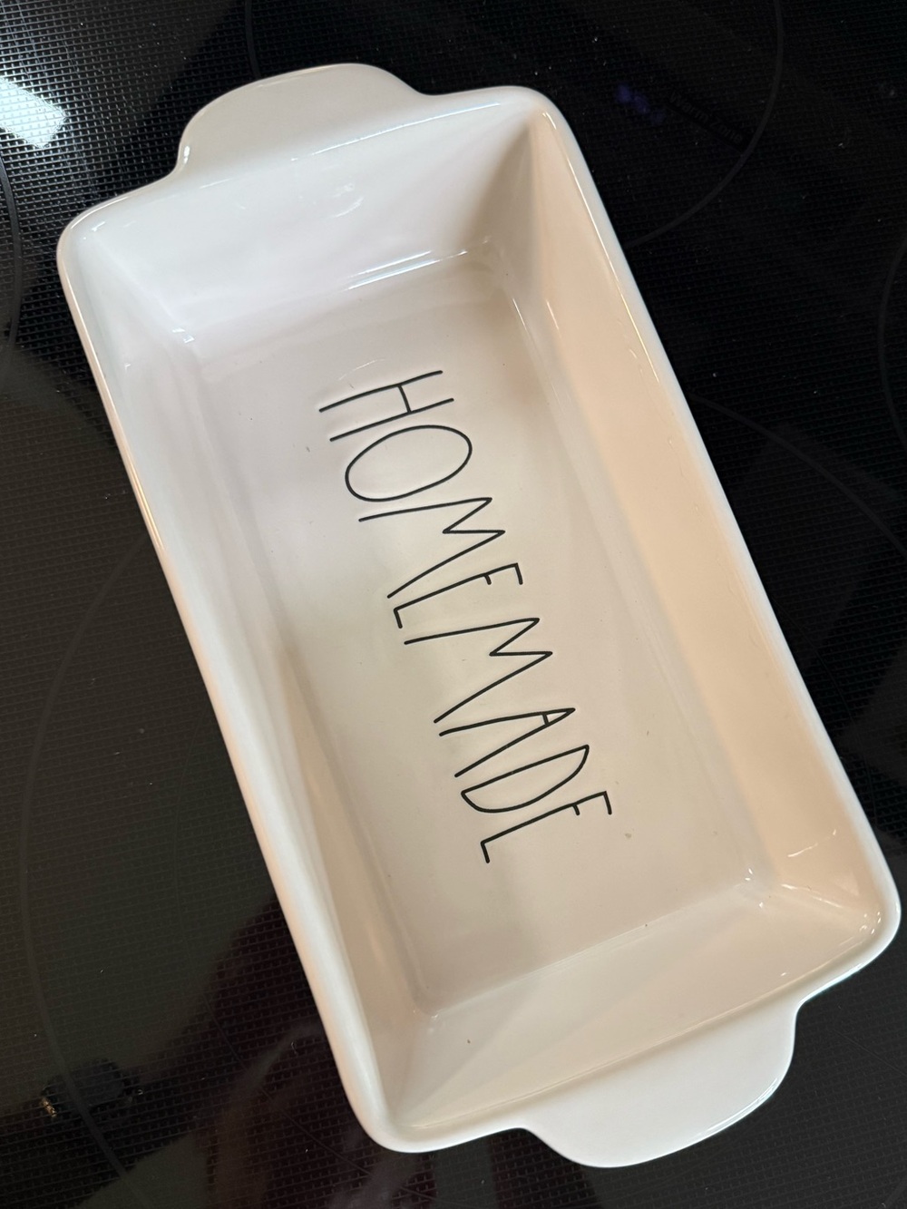 Rae Dunn White Ceramic HOMEMADE Serving Dish 9 x 5 x 2 3/4 in.